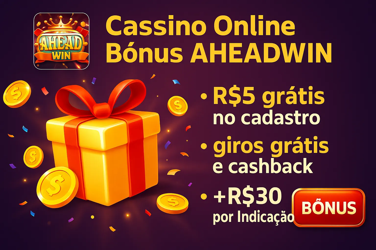 O bônus promocional AHEADWIN é uma ótima maneira de começar sua aventura